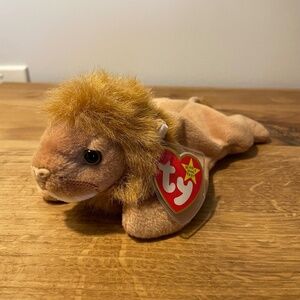 Ty Beanie Babies Roary Lion Tan 1996 – New Tag Protector VINTAGE